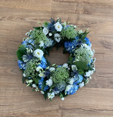 Blue & white Wreath