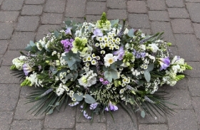 Lilac and white double ended spray